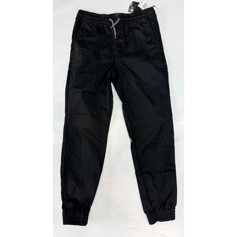 Volcom Boys Frickin Elastic Waist Jogger Pants Black Big Youth Size Medium NWT